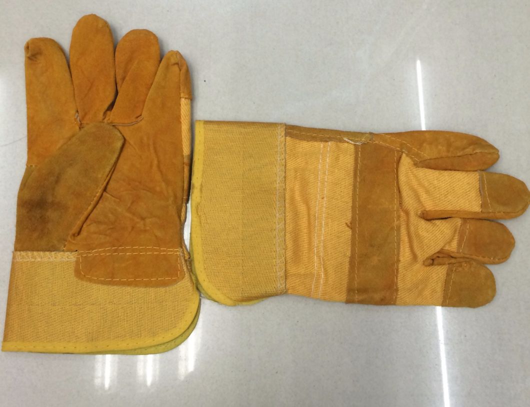 China Industrial Professional Leather Welding Safety Labor Gloves