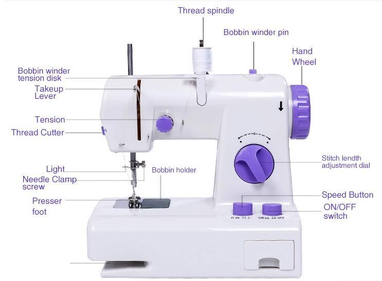 208 China Factory Leather Mini Industrial Sewing Machine Zigzag