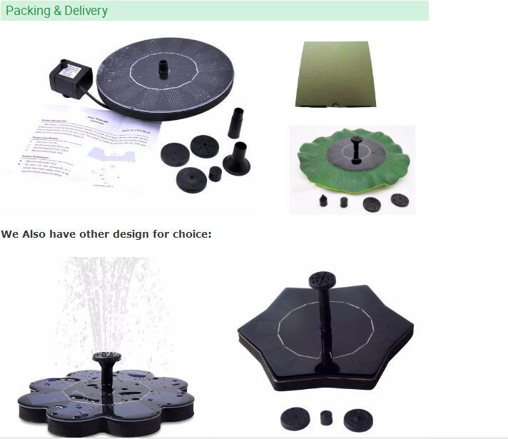 Solar Fountain Pump Garden Pond Bird Bath Water Pump