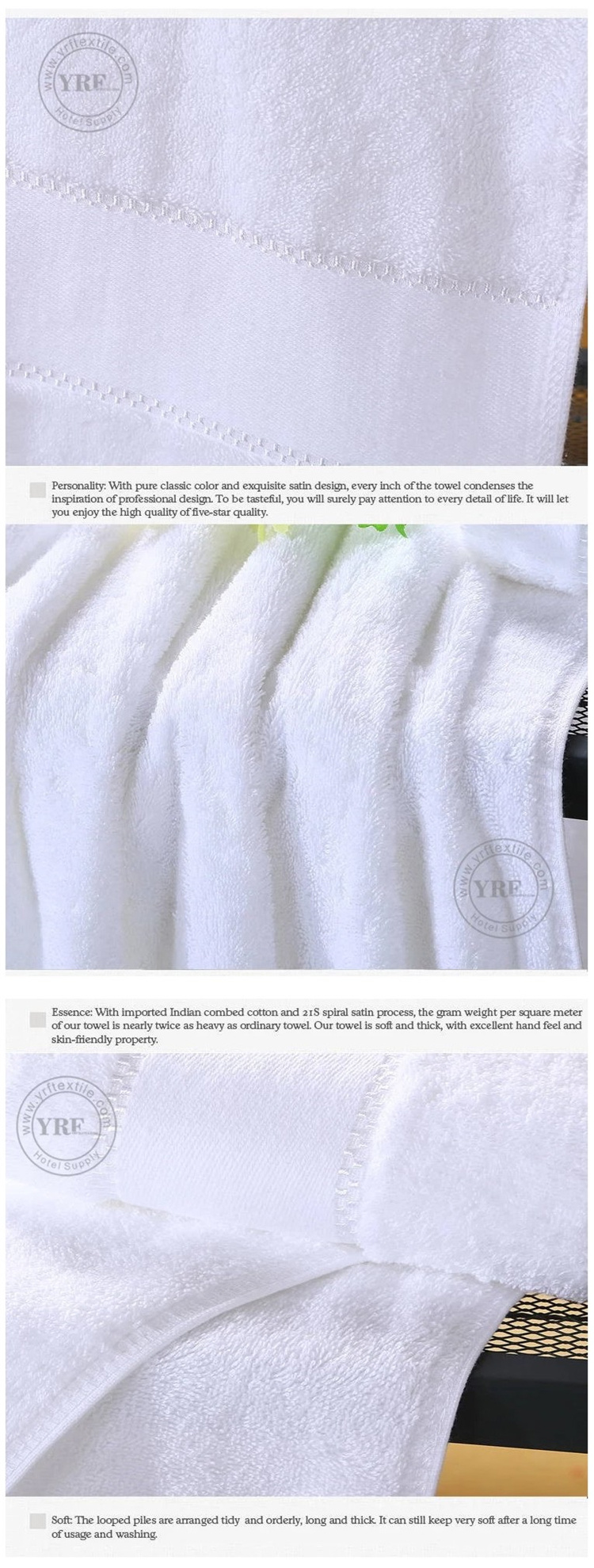 Wholesale 100% Cotton Plain Color Hotel Bath Towel