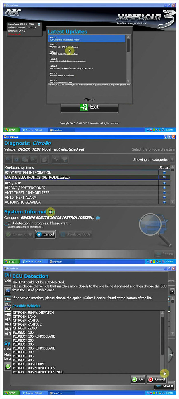 Bluetooth Diagnostic Program for Peugeot Citroen Vehicles Psa-COM