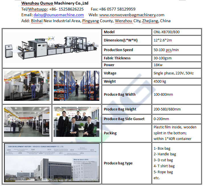 Fully Automatic Non Woven Bag Making Machine