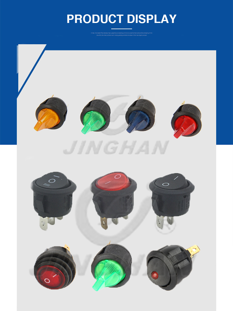 Kcd1-201 Round Shape Rocker Switch Dia: 20mm