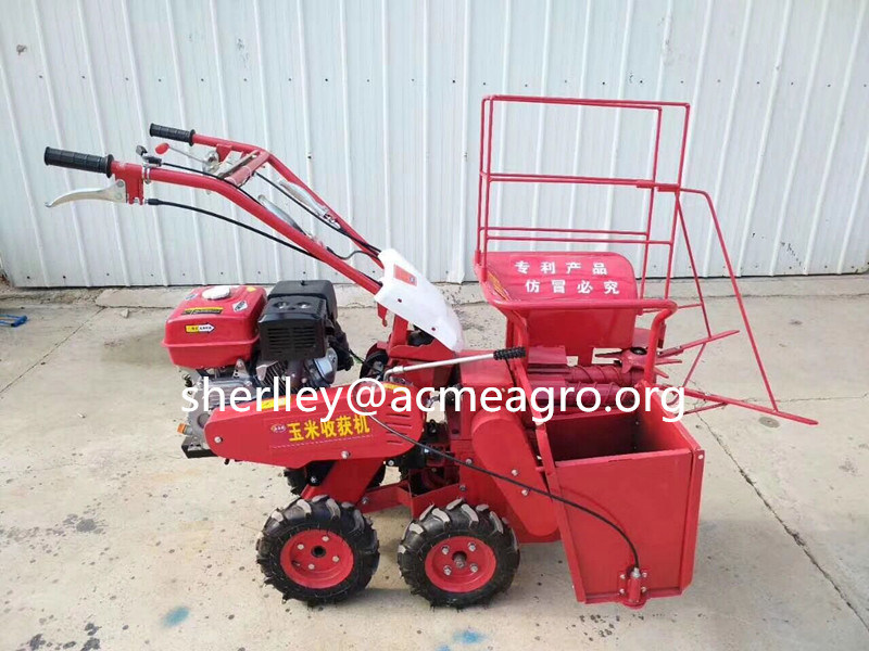 1 Row Maize Corn Harvester with Picking and Peeling