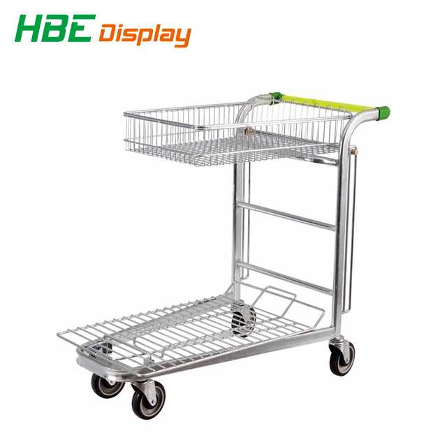 Supermarket Metal Platform Warehouse Cargo Trolley