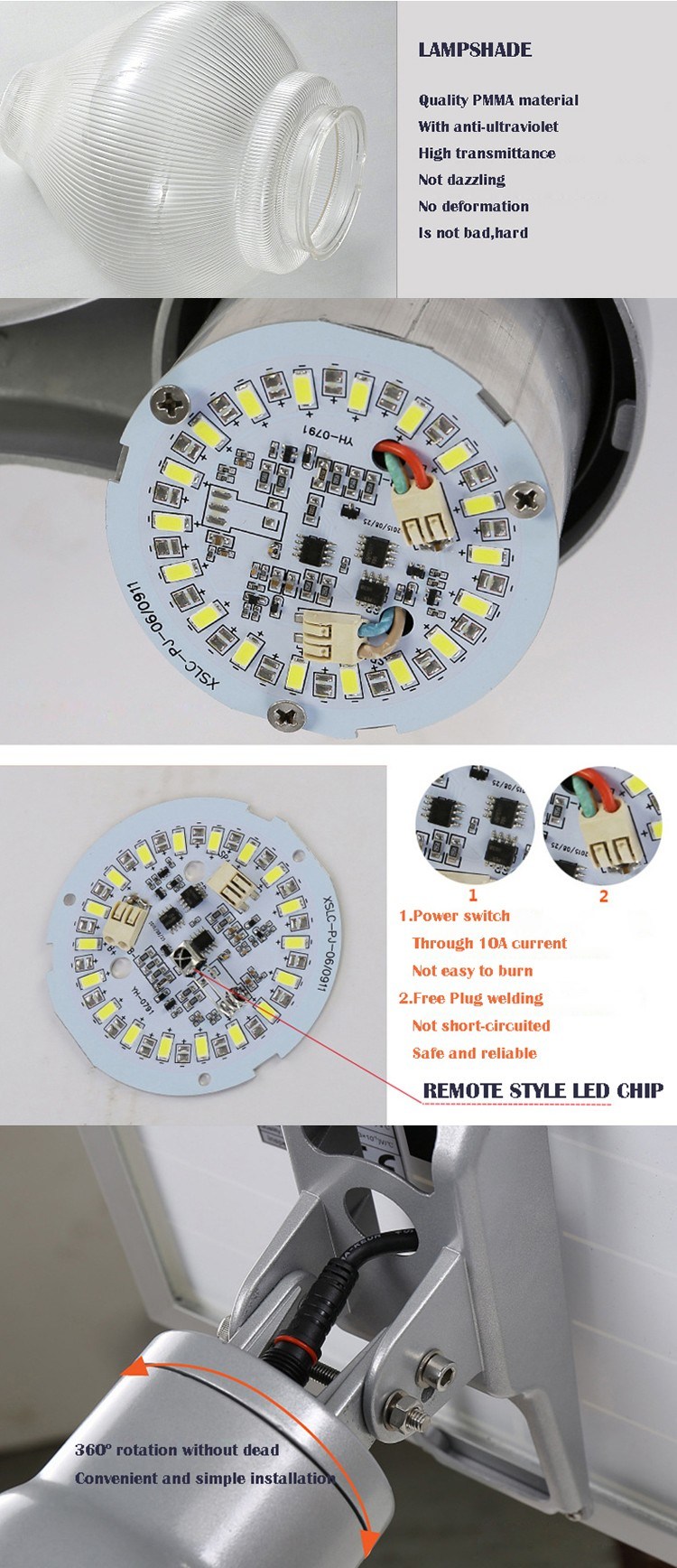 6W Remote Control Apple Outdoor Solar LED Street Garden Light