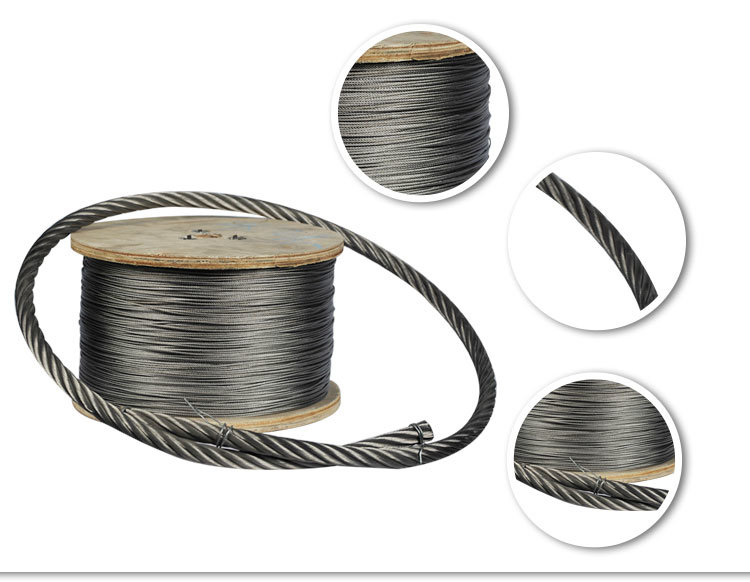 316 Non-Magnetic Stainless Steel Wire Rope 1X19, Diameter 1.5mm