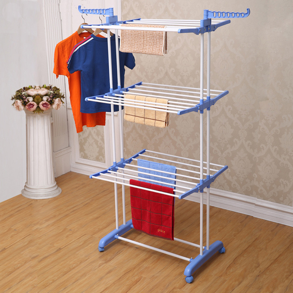 Powder Coated Steel Foldable Multi-Purpose Clothes Drying Rack (JP-CR300W)