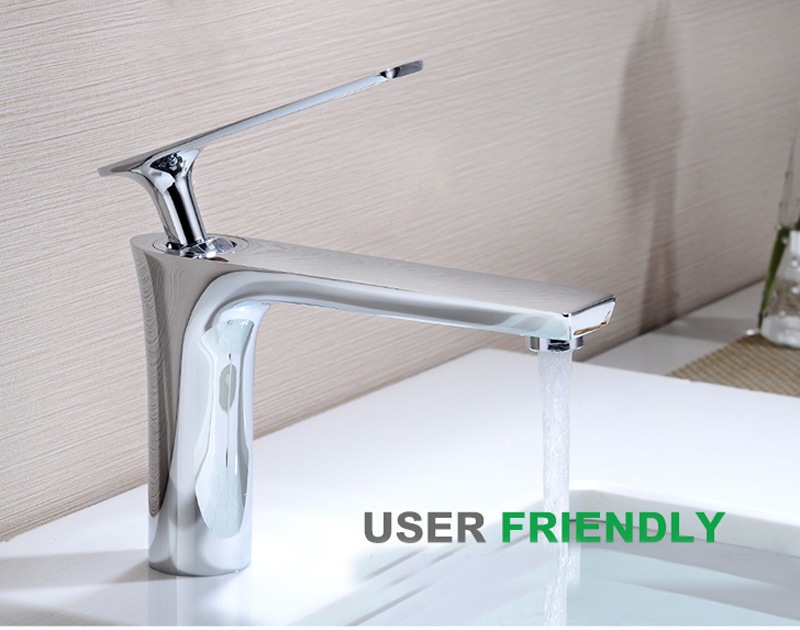 New Design Bathroom Brass Basin Taps in Chrome Finish