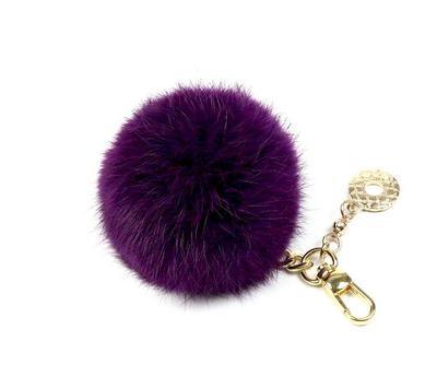 Rabbit Fur Tail Colorful Fox Tail Fur Keychain/Keychain Poms