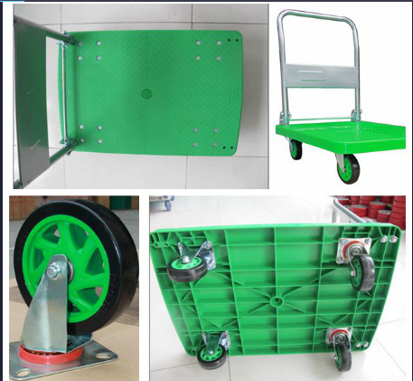 150kg Green Plastic Platform Folding Hand Cart