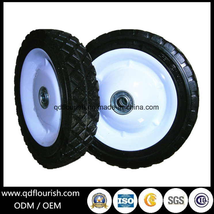 6X1.2 Inch Solid Rubber Wheel with Steel Rim for Trolly