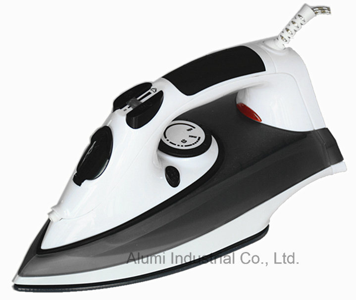 Hotel Automatic Electric Gray Black Steam Iron with Ceramics Soleplate