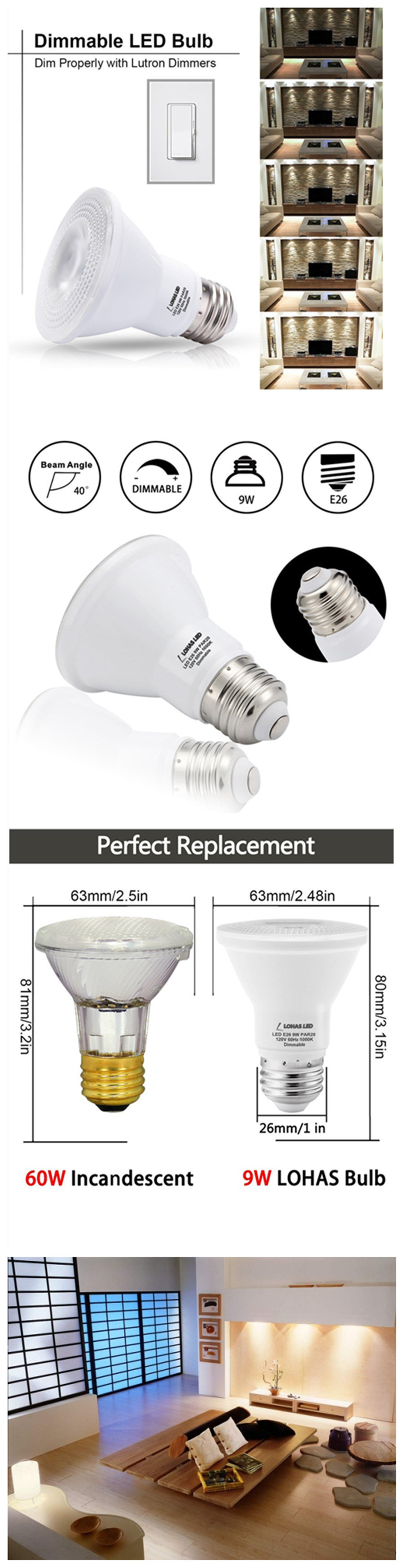 Dimmable E27 PAR20 PAR30 PAR38 LED PAR Light Bulb with 7W - 20W