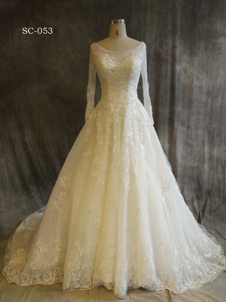 Gauze Material and OEM Service Supply Type Luxury Wedding Dress