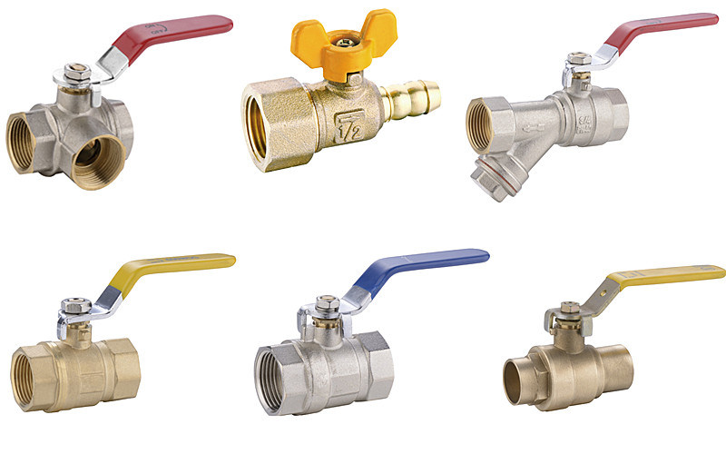 Yellow Handle NPT Oil Water and Gas Full Port Brass Ball Valve