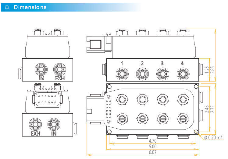 Switch Box for Solenoid Valve Manifold for Air Ride Suspension