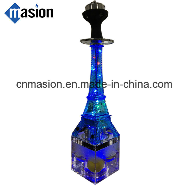 Acrylic Hookah Shisha Eiffel Tower Hookah with LED Light (AF)