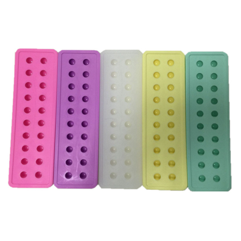 FDA Certificate Food Grade Material Silicone Ice Mold, 20PCS Silicone Ball Shape Ice Cube Tray