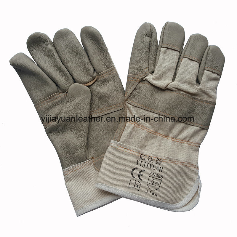 Light Color Furniture Leather Safety Hand Glove with Competitive Price