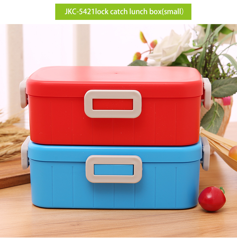 High Quality Small Bento Square Lock Catch Fashion Colorful Lunch Box