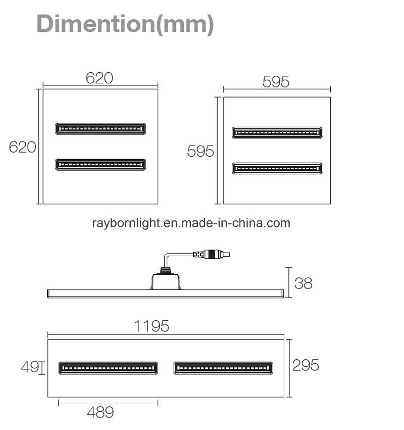 Ultra Slim 600X600mm 140lm/W LED Ceiling Panel Light with Dimmable