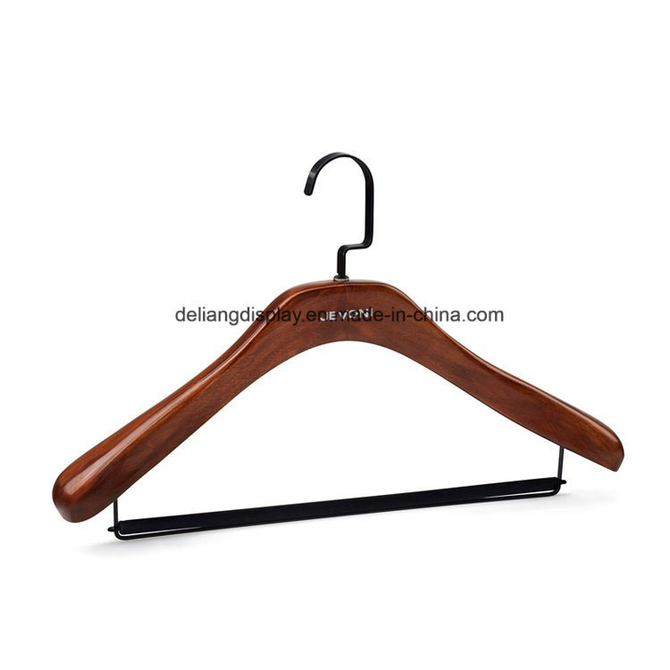 High Quality Widen Shoulder Big Coat Wooden Hanger for Male