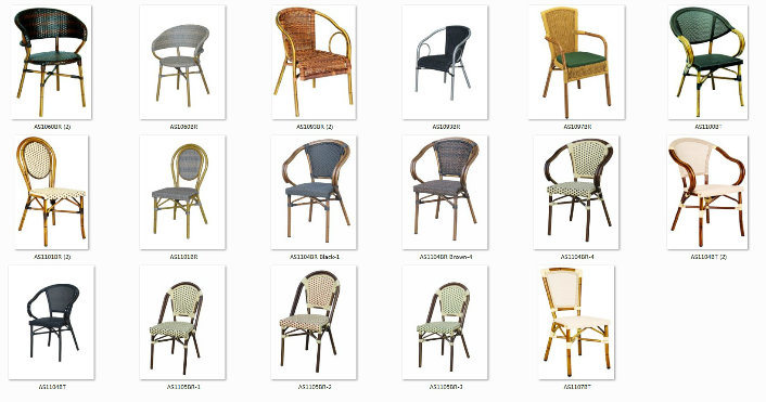 Bistro French Chair Wicker Chair Bamboo Look Cafe Furniture