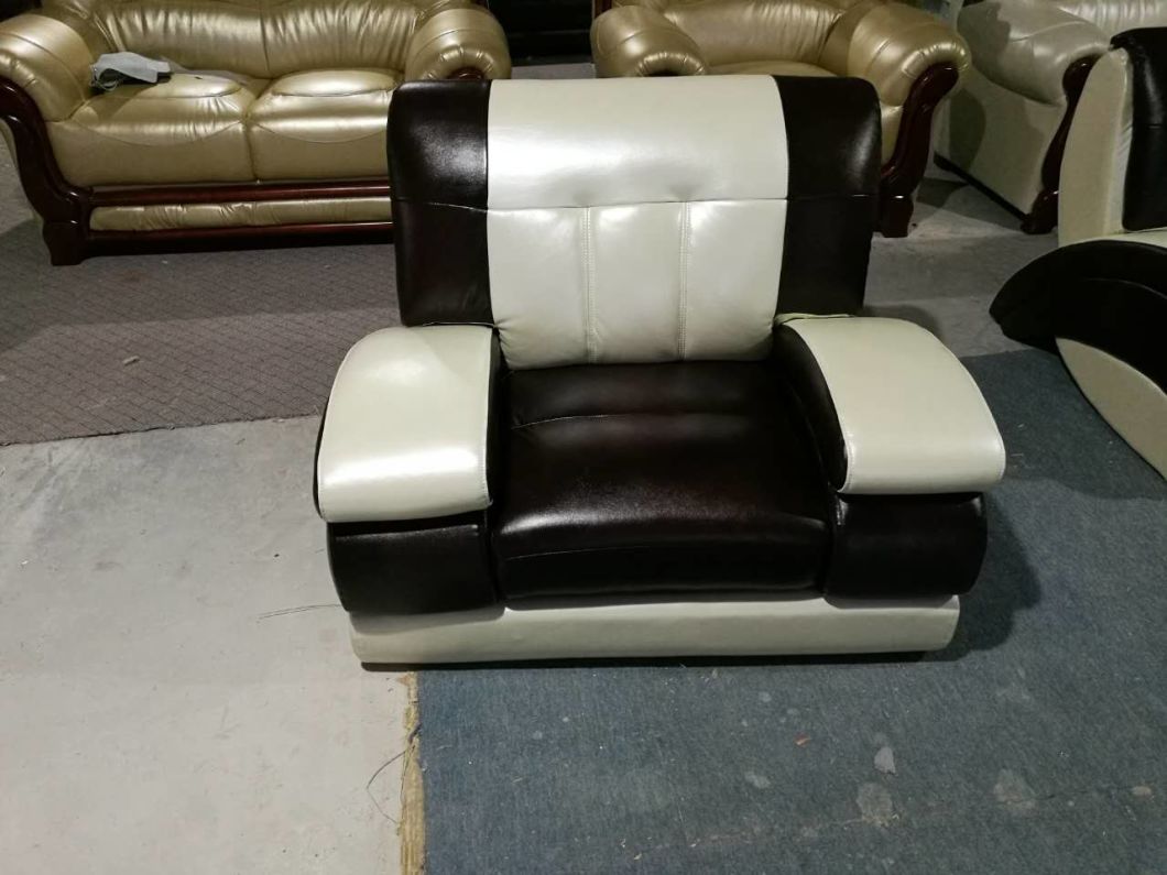 Factory Wholesale Price Hotel Lobby Genuine Leather Sofa (829)