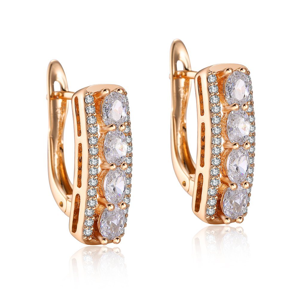 Cubic Zirconia Fashion Earrings for Women Girl Christmas Gift Jewelry