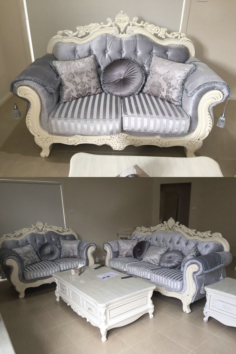 New Arrival Royal Style Fabric Sofa for Home Furniture (168-3)