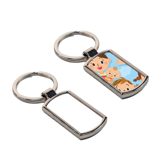 Sublimation Zinc Alloy Metal Blank Keychain