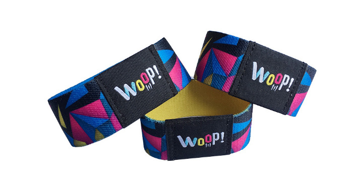 RFID Elastic Rubber Textile Woven Wristband for Event