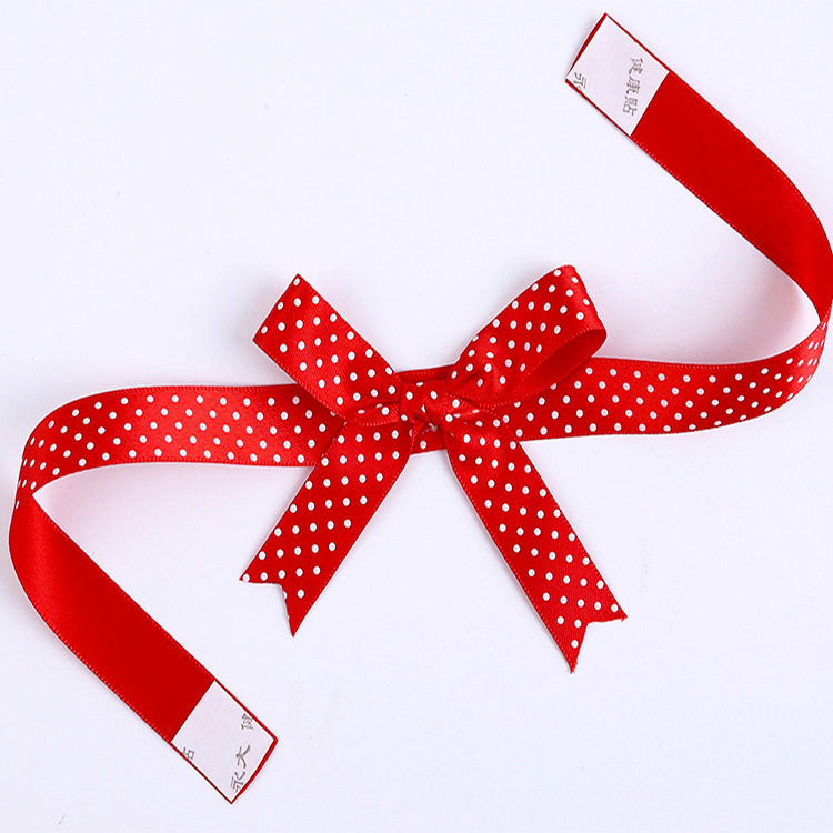 Customized Gift Wrapping Bows Polyester Satin Elastic Ribbon with Band