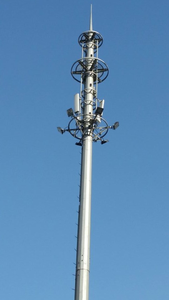 Self Supporting Steel Monopole Antenna Cell Tower