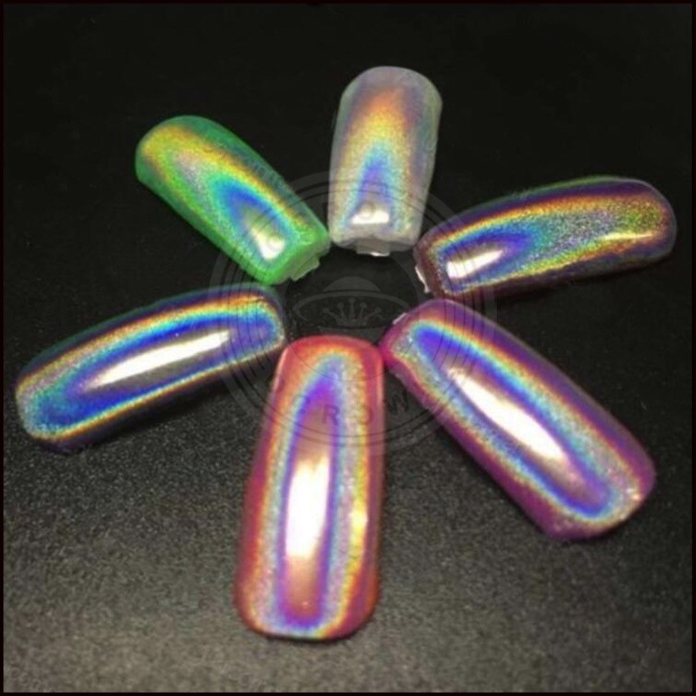 Ocrown Mirror Chrome Powder Laser Rainbow Holographic Pigment