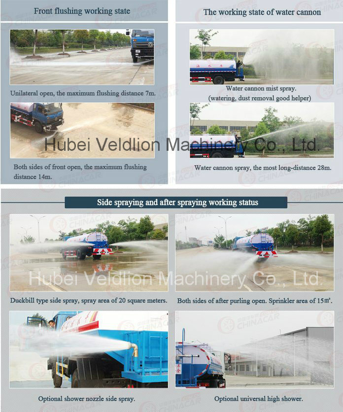 China New 4X4 Sprinkling 10000 Liter Water Tank Spray Truck