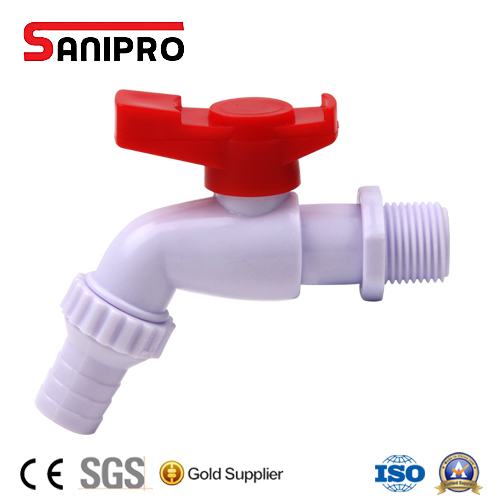 Sanipro White Color Single Handle Plastic Faucet