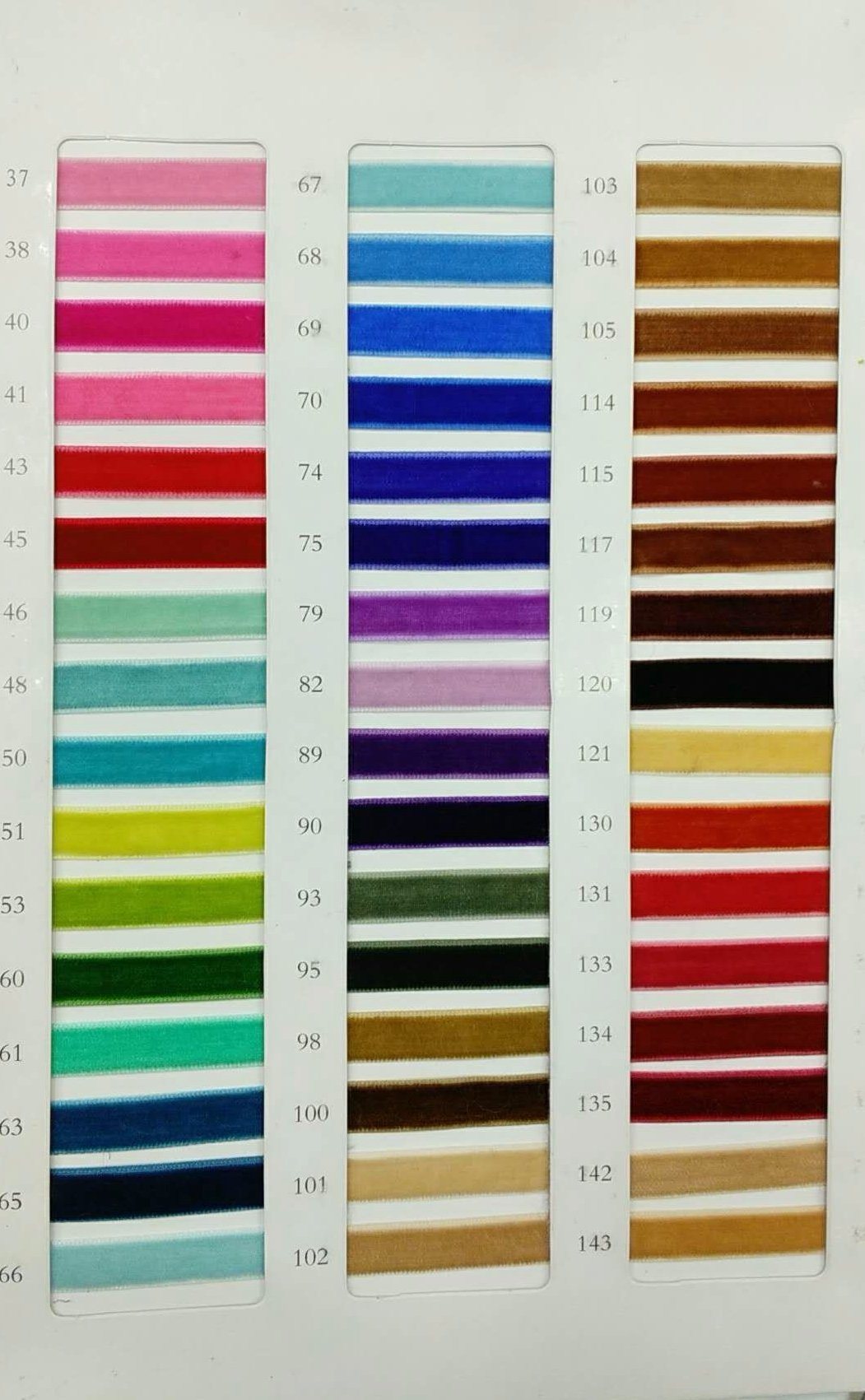 More Color Choice Velvet Ribbon for DIY and Garment Decoration