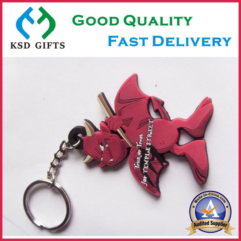 Popular Cute Cartoon Design 3D Keychain for Kids