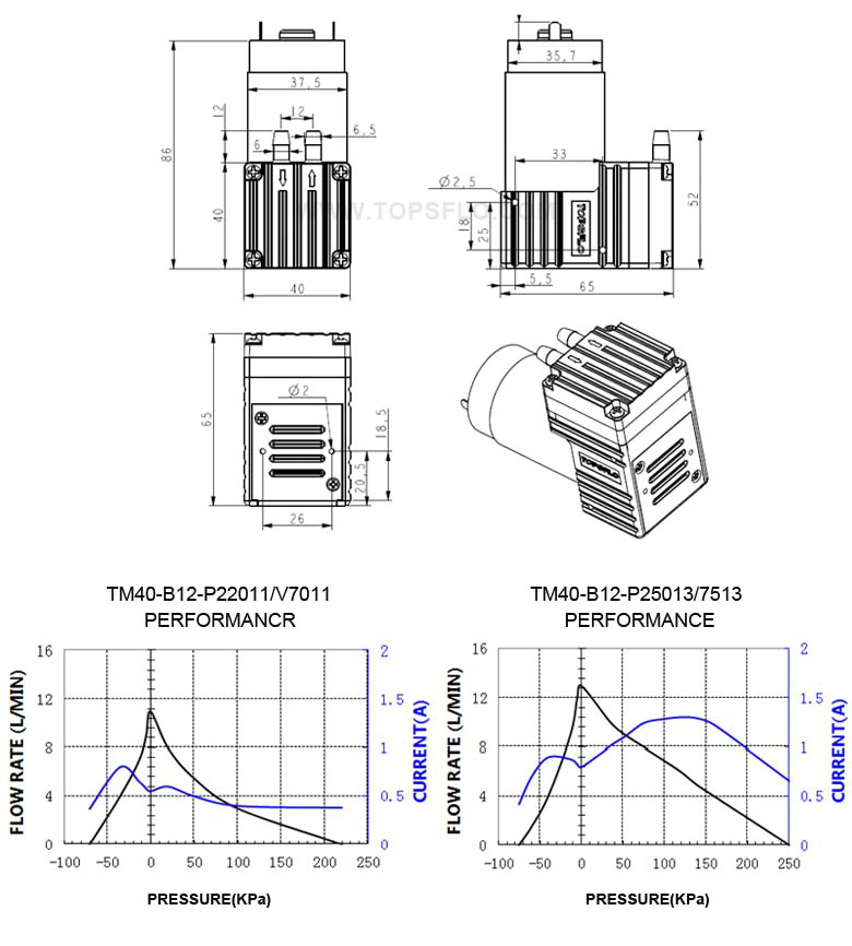 Topsflo High Performance Silent Vacuum Food Packaging Machine Pump