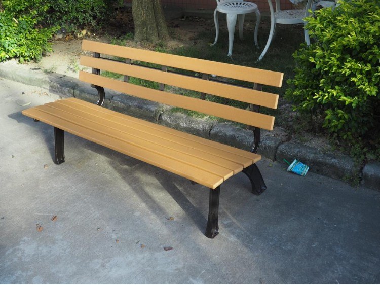 High Quality Modern Style Outdoor Wooden Poly Wood Bench Slats Solid Wood Bench