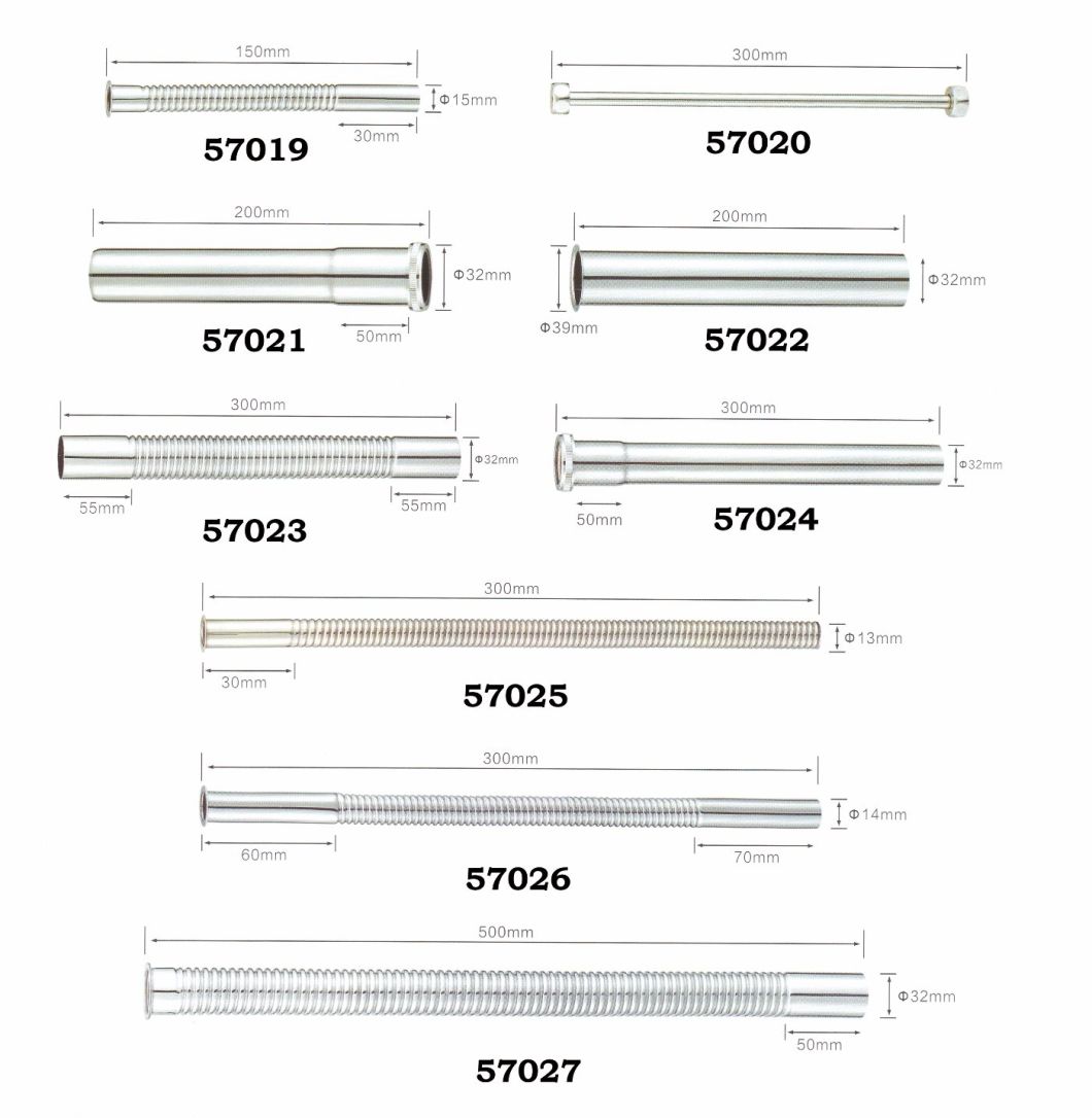 Sanitary Ware Brass Drain Waste Pipe, Brass Corrugated Pipe