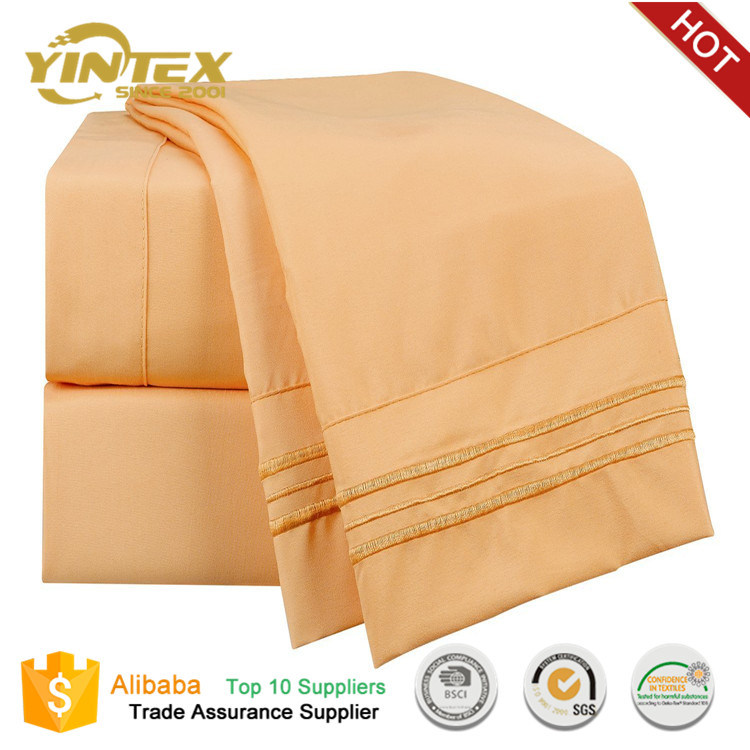 Fabrics Home Textiles 100% Microfiber Fabric Bed Sheet Set