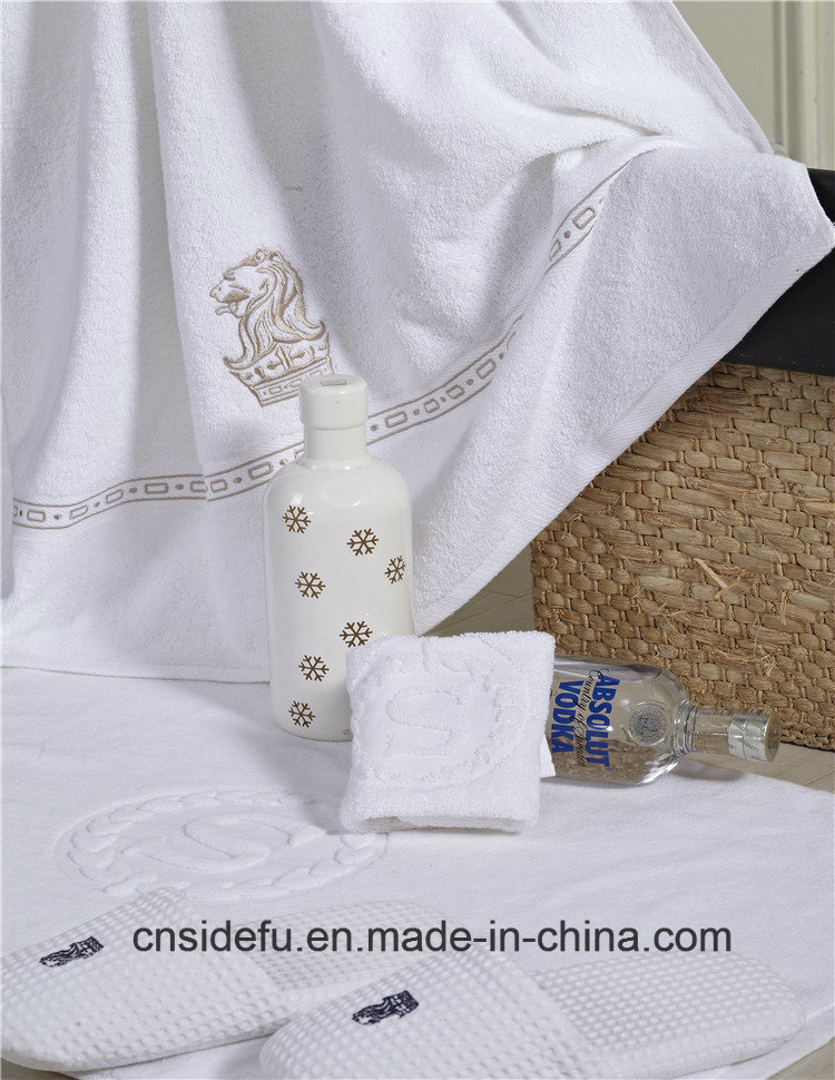 5-Star Hotel Embroidery Towel Customize Logo Jacquard Towel