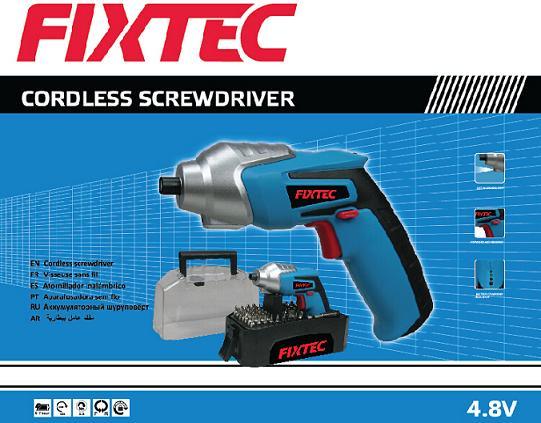 Fixtec 4.8V Cordless Screwdriver with Ni-CD Battery Charging Indicator