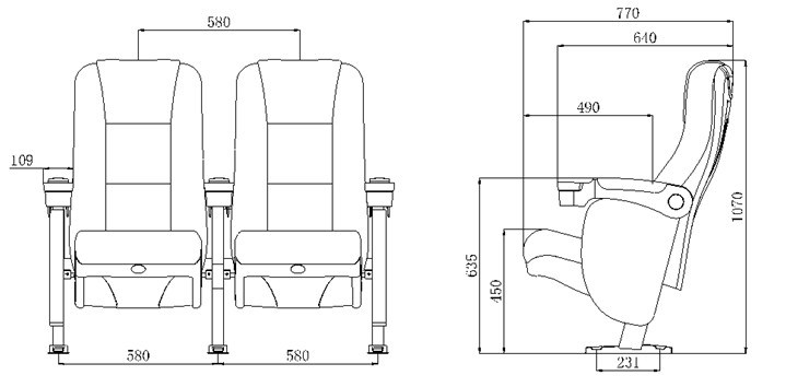 New Auditorium Amphitheater Movie Theater Cinema Seat