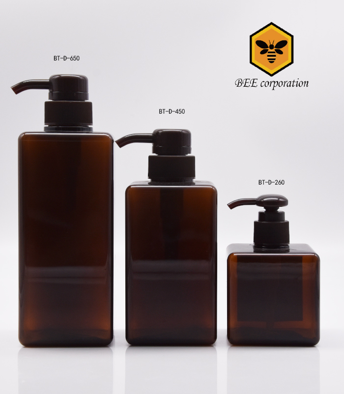 High Quality Square Shampoo Pump Plastic Bottle (BT-D-450)