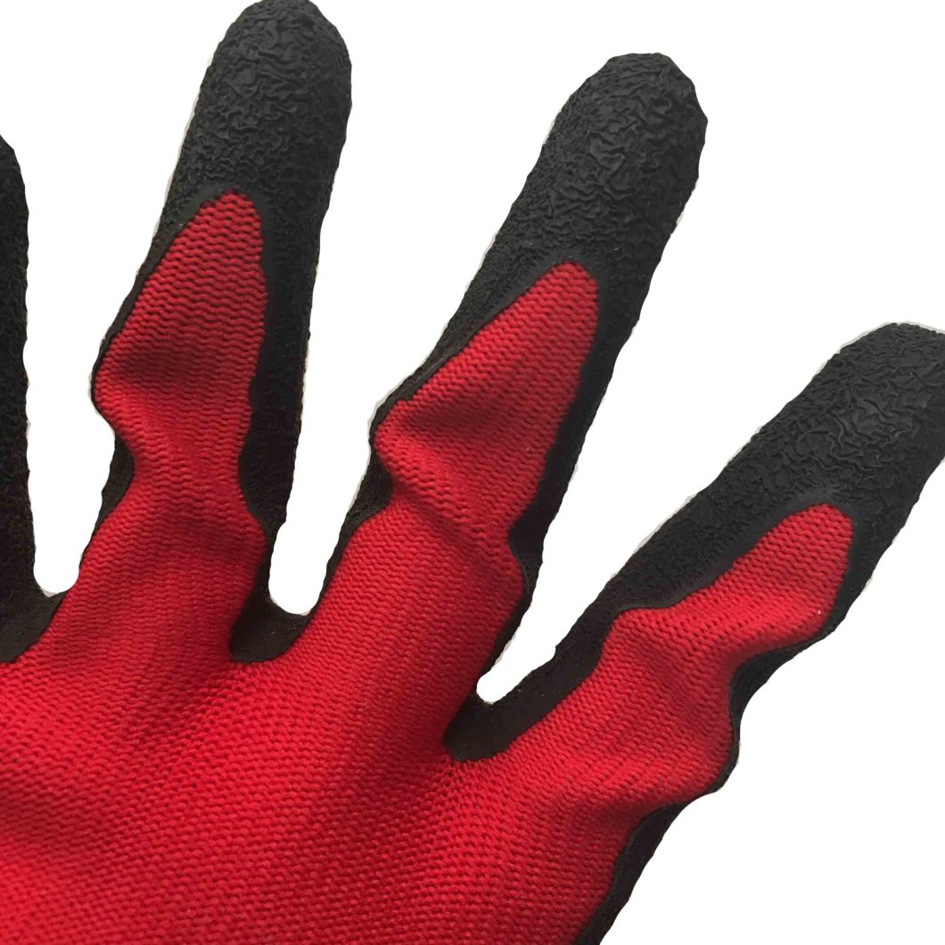 Wholesale Nylon Knitted Latex Coated Working Safety Gloves