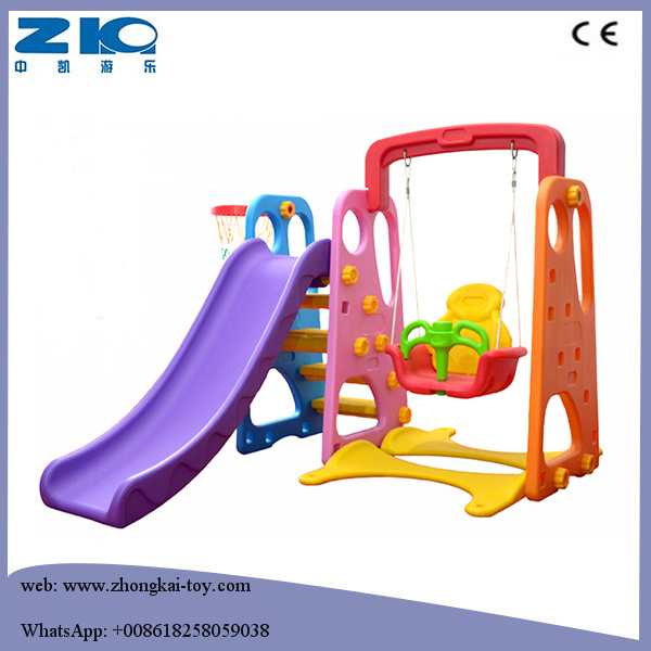 Indoor and Outdoor Kid Plastic Swings and Slides